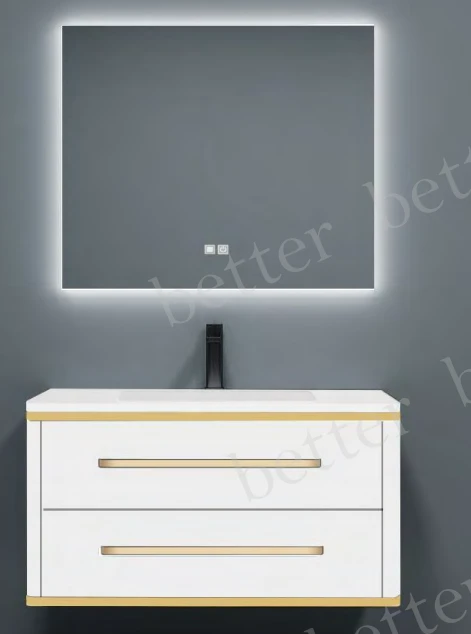 Vanitat de bany de fusta flotant